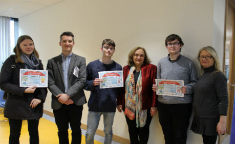  Julie Altemueller, Jack Hannafin, Matthew Tolan, Dr Daniel Deasy, Prof Maria Baghramian and Helena McCann